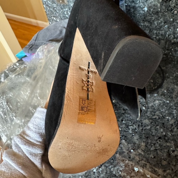 dolce vita Jules tall suede platform Black Knee-High Women's Boots size 8.5 - Picture 4 of 5